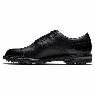 Men's Footjoy Premiere Series Tarlow Spikes Golf Shoes Black NZ-241772